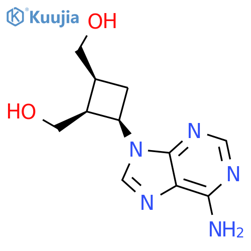 [(1S,2S,3R)-3-(6-aminopurin-9-yl)-2-(hydroxymethyl)cyclobutyl]methanol structure
