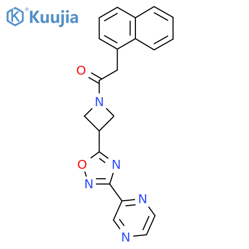 2-(naphthalen-1-yl)-1-{3-3-(pyrazin-2-yl)-1,2,4-oxadiazol-5-ylazetidin-1-yl}ethan-1-one structure