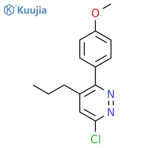 Pyridazine, 6-chloro-3-(4-methoxyphenyl)-4-propyl- structure