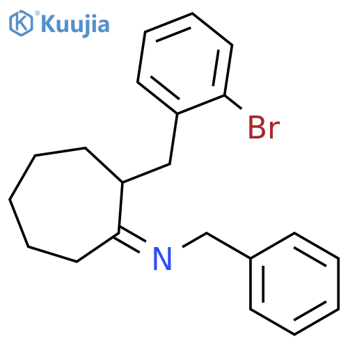 Benzenemethanamine, N-[2-[(2-bromophenyl)methyl]cycloheptylidene]- structure