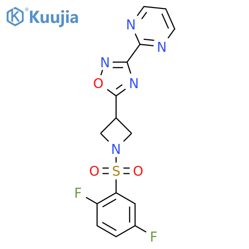 2-{5-1-(2,5-difluorobenzenesulfonyl)azetidin-3-yl-1,2,4-oxadiazol-3-yl}pyrimidine structure