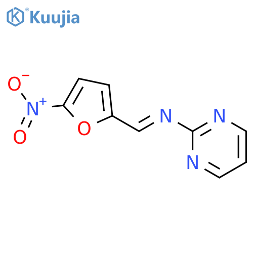 N-[(E)-(5-nitrofuran-2-yl)methylidene]pyrimidin-2-amine structure