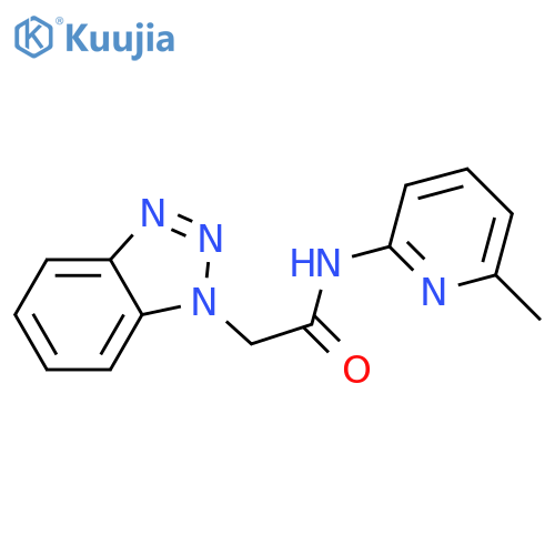 2-(1H-1,2,3-benzotriazol-1-yl)-N-(6-methylpyridin-2-yl)acetamide structure