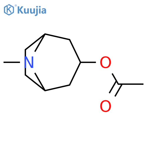 8-Azabicyclo[3.2.1]octan-3-ol, 8-methyl-, acetate (ester) structure