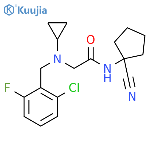 2-{[(2-chloro-6-fluorophenyl)methyl](cyclopropyl)amino}-N-(1-cyanocyclopentyl)acetamide structure