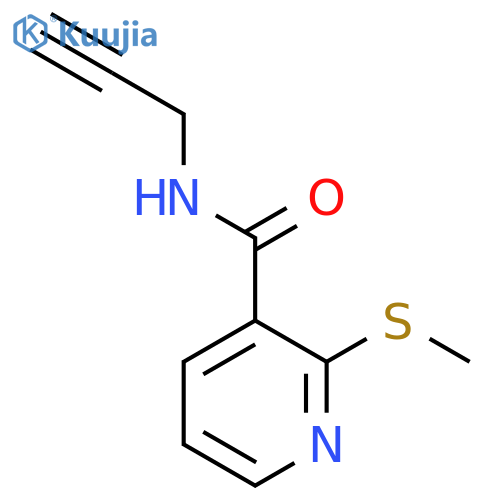 2-methylsulfanyl-N-prop-2-ynylpyridine-3-carboxamide structure