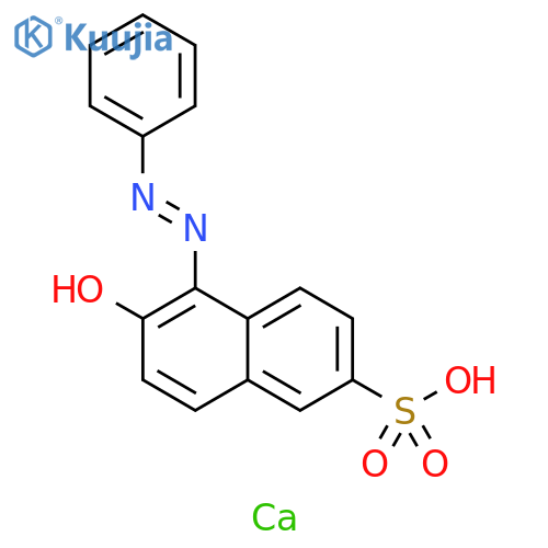 2-Naphthalenesulfonicacid, 6-hydroxy-5-(2-phenyldiazenyl)-, calcium salt (2:1) structure