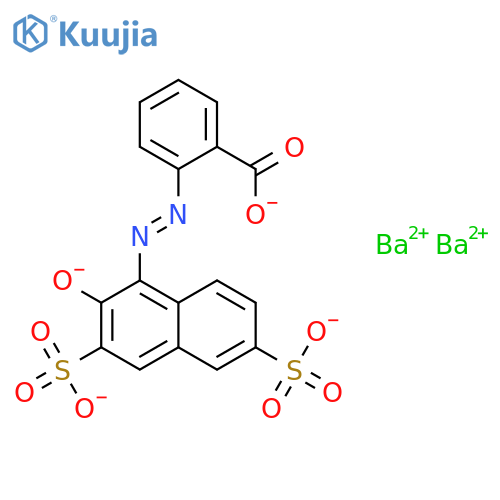 Benzoic acid,2-[2-(2-hydroxy-3,6-disulfo-1-naphthalenyl)diazenyl]-, barium salt (1:2) structure