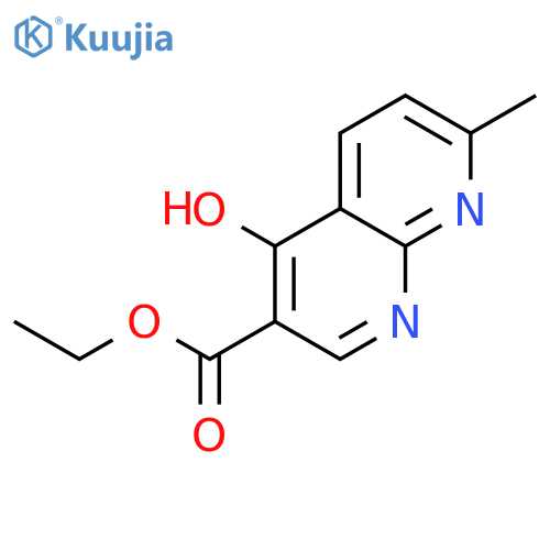 Ethyl 4-hydroxy-7-methyl-1,8-naphthyridine-3-carboxylate structure