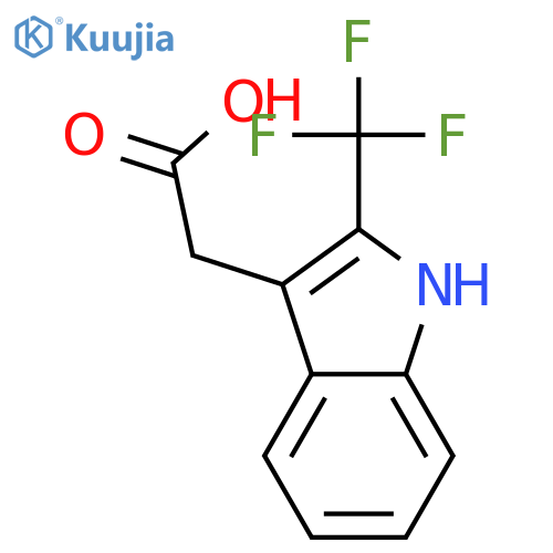 [2-(trifluoromethyl)-1H-indol-3-yl]acetic acid structure