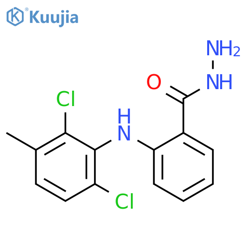 Benzoic acid, 2-[(2,6-dichloro-3-methylphenyl)amino]-, hydrazide structure