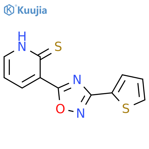3-3-(2-Thienyl)-1,2,4-oxadiazol-5-ylpyridine-2-thiol structure
