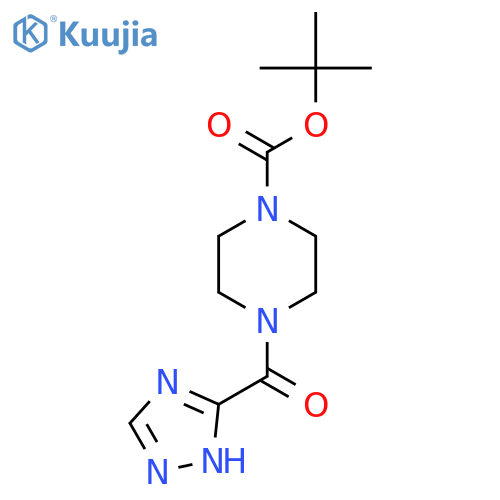 tert-butyl 4-(1H-1,2,4-triazol-5-ylcarbonyl)piperazine-1-carboxylate structure
