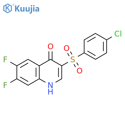3-(4-chlorobenzenesulfonyl)-6,7-difluoro-1,4-dihydroquinolin-4-one structure