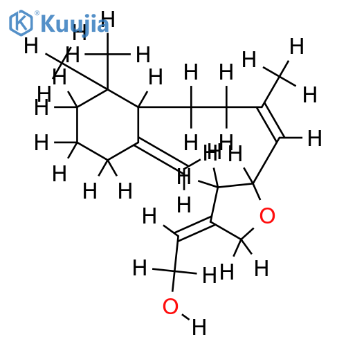 15-Hydroxy-11,16-epoxy-9,10-seco-ent-labda-8E,13Z,10(20)-triene structure