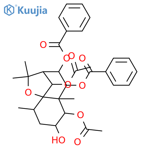 1,2,6,8,9-Pentahydroxydihydro-β-agarofuran; (1α,2α,6β,8α,9α)-form, 8,9-Dibenzoyl, 1,6-di-Ac structure