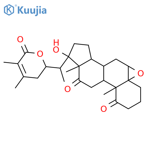 Ergost-24-en-26-oic acid, 5,6-epoxy-17,22-dihydroxy-1,12-dioxo-, δ-lactone, (5β,6β,17α,22R)- (9CI) structure