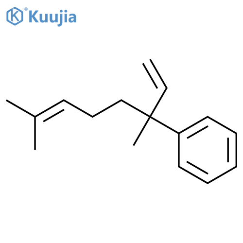 Benzene, (1-ethenyl-1,5-dimethyl-4-hexenyl)- structure
