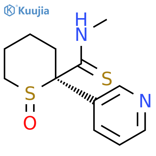 2H-Thiopyran-2-carbothioamide,tetrahydro-N-methyl-2-(3-pyridinyl)-, 1-oxide, (1R,2R)- structure