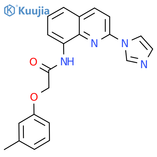 N-2-(1H-imidazol-1-yl)quinolin-8-yl-2-(3-methylphenoxy)acetamide structure