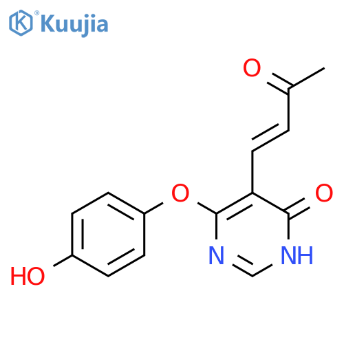 (E)-4-(4-Hydroxy-6-(4-hydroxyphenoxy)pyrimidin-5-yl)but-3-en-2-one structure