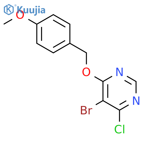 5-bromo-4-chloro-6-((4-methoxybenzyl)oxy)pyrimidine structure