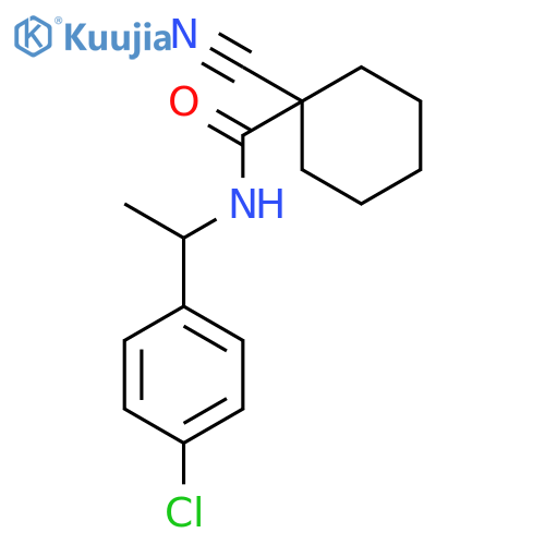 Cyclohexanecarboxamide, N-[1-(4-chlorophenyl)ethyl]-1-cyano- structure