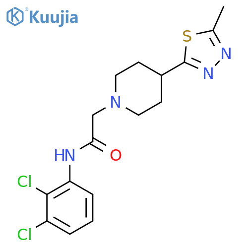 N-(2,3-dichlorophenyl)-2-4-(5-methyl-1,3,4-thiadiazol-2-yl)piperidin-1-ylacetamide structure