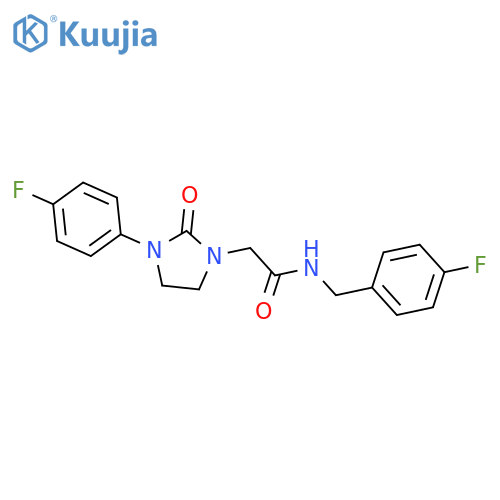 2-3-(4-fluorophenyl)-2-oxoimidazolidin-1-yl-N-(4-fluorophenyl)methylacetamide structure