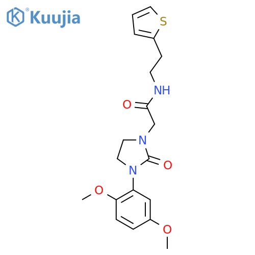 2-3-(2,5-dimethoxyphenyl)-2-oxoimidazolidin-1-yl-N-2-(thiophen-2-yl)ethylacetamide structure