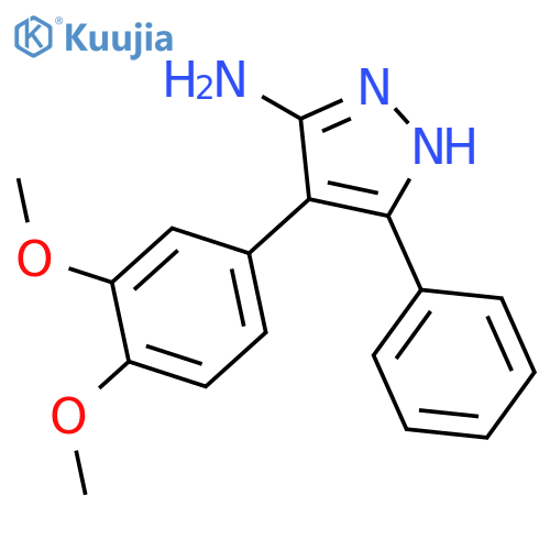1H-Pyrazol-3-amine, 4-(3,4-dimethoxyphenyl)-5-phenyl- structure