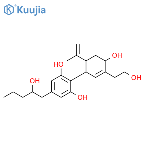 1,3-Benzenediol,2-[4-hydroxy-3-(2-hydroxyethyl)-6-(1-methylethenyl)-2-cyclohexen-1-yl]-5-(2-hydroxypentyl)- structure