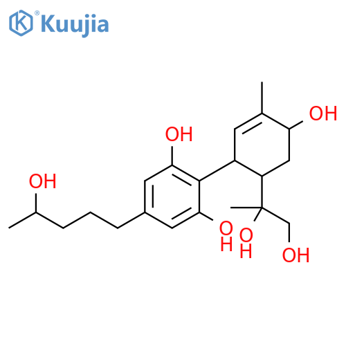 1,3-Benzenediol, 2-[6-(1,2-dihydroxy-1-methylethyl)-4-hydroxy-3-methyl-2-cyclohexen-1-yl]-5-(4-hydroxypentyl)- structure
