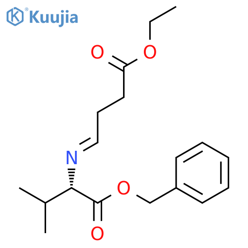 L-VALINE, N-(4-ETHOXY-4-OXOBUTYLIDENE)-, PHENYLMETHYL ESTER structure