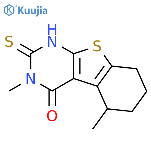 3,5-dimethyl-2-thioxo-2,3,5,6,7,8-hexahydro[1]benzothieno[2,3-d]pyrimidin-4(1H)-one structure