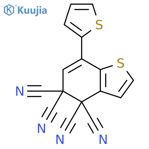 Benzo[b]thiophene-4,4,5,5-tetracarbonitrile, 7-(2-thienyl)- structure