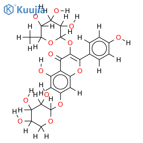 kaempferol 3-alpha-rhamnopyranoside-7-beta-xylopyranoside structure