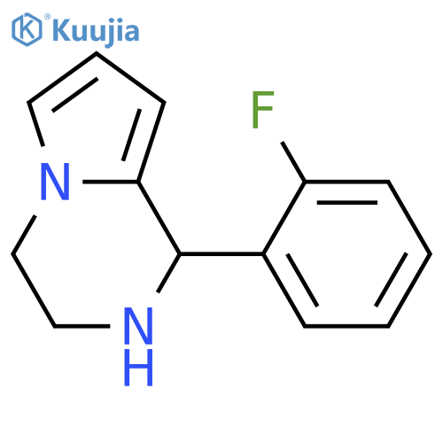 (+)-1-(2-fluorophenyl)-1,2,3,4-tetrahydro-Pyrrolo[1,2-a]pyrazine structure