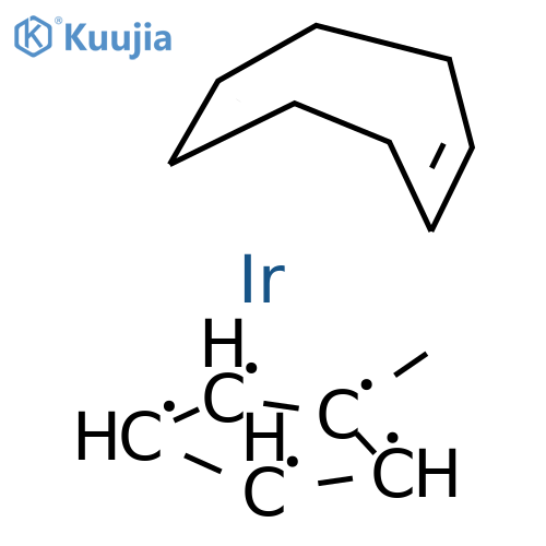 (Methylcyclopentadienyl)-(1,5-cyclooctadiene)iridium(I) structure