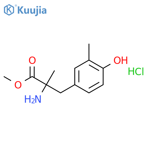 methyl alpha,3-dimethyl-L-tyrosinate hydrochloride (1:1) structure