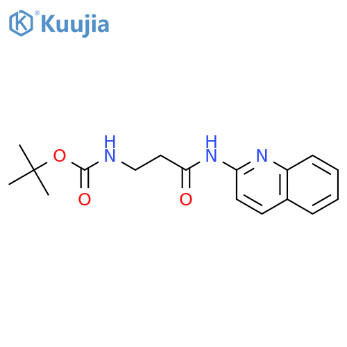 Carbamic acid, N-[3-oxo-3-(2-quinolinylamino)propyl]-, 1,1-dimethylethyl ester structure