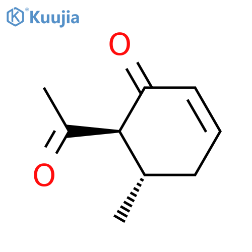 2-Cyclohexen-1-one, 6-acetyl-5-methyl-, trans- (9CI) structure