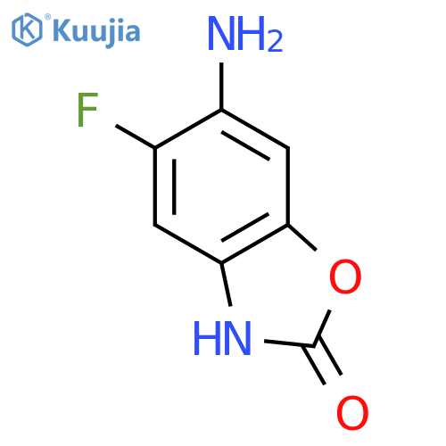 6-amino-5-fluoro-2,3-dihydro-1,3-benzoxazol-2-one structure