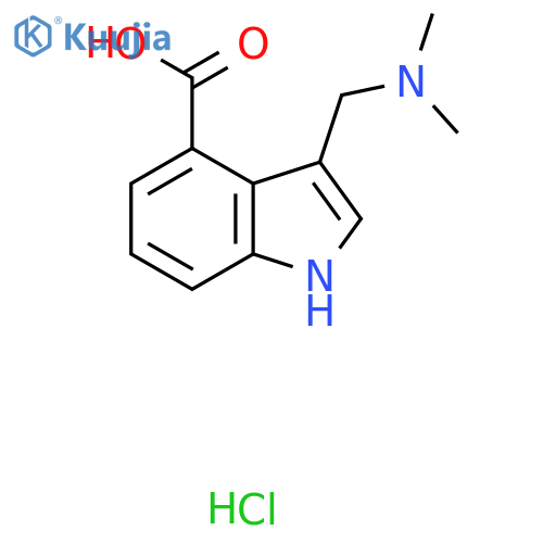 3-(dimethylamino)methyl-1H-indole-4-carboxylic acid hydrochloride structure
