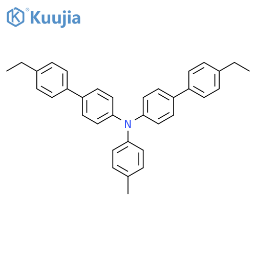 [1,1'-Biphenyl]-4-amine,4'-ethyl-N-(4'-ethyl[1,1'-biphenyl]-4-yl)-N-(4-methylphenyl)- structure