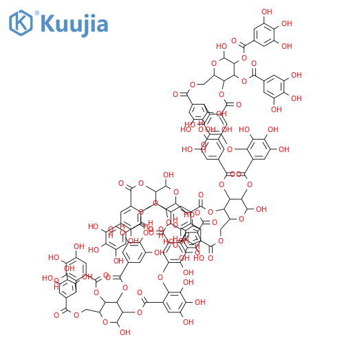 D-Glucose, cyclic 4&reg;2:6&reg;2'-[4-[6-[[4,6-O-[[4-[6-[[4,6-O-[[4-[6-[[4,6-O-[(4,4',5,5',6,6'-hexahydroxy[1,1'-biphenyl]-2,2'-diyl)dicarbonyl]-3-O-(3,4,5-trihydroxybenzoyl)-D-glucos-2-O-yl]carbonyl]-2,3,4-trihydroxyphenoxy]-4',5,5',6,6'-pentahydroxy[1,1 structure