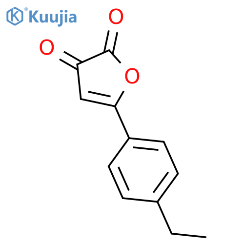 5-(4-Ethylphenyl)furan-2,3-dione structure