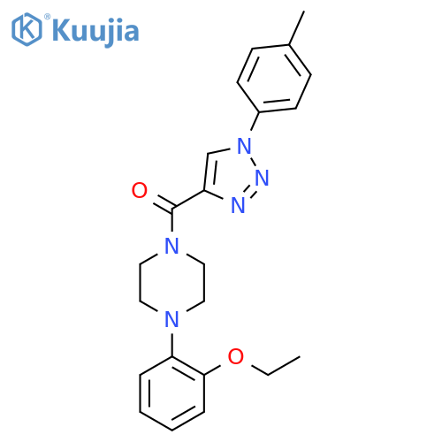 1-(2-ethoxyphenyl)-4-[1-(4-methylphenyl)-1H-1,2,3-triazole-4-carbonyl]piperazine structure