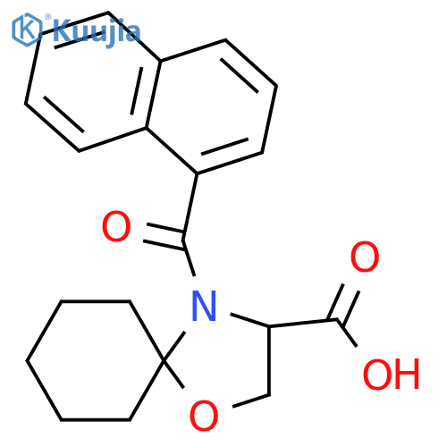 4-(Naphthalene-1-carbonyl)-1-oxa-4-azaspiro[4.5]decane-3-carboxylic acid structure