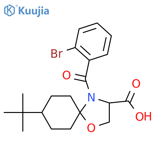 4-(2-Bromobenzoyl)-8-tert-butyl-1-oxa-4-azaspiro[4.5]decane-3-carboxylic acid structure